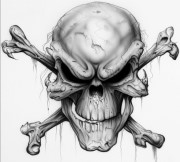 custom motorcycle skull art
